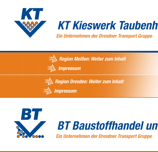 KT Kieswerk Taubenheim GmbH / BT Baustoffhandel und Recycling GmbH - Ihre regionalen Betonlieferanten in den Regionen Dresden und Meien, auch fr Selbstabholer